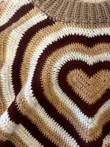 Crochet Heart Sweater