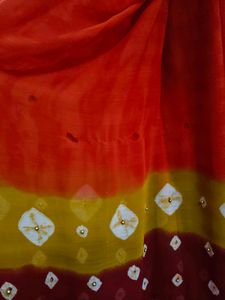 Laxmipati Women&#39;s Chiffon Saree red ♥️