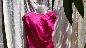 I. Pink Midi Dress