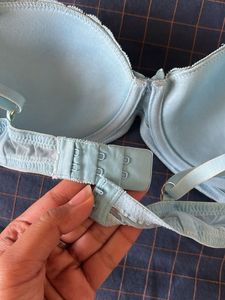 primark Lace Detail Light Blue Bra