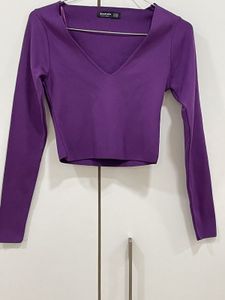 Branded Purple Long Sleeve Top