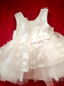 White Frill Lave Frock