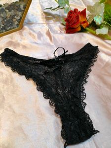 Black Lace Thong Lingerie