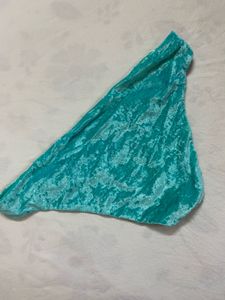 Teal Velvet Bikini Bottoms
