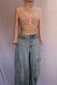 NUON Floral Crop Top