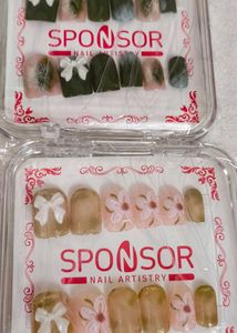 Sponsor 12 Pieces Of Fake Nails With Kit