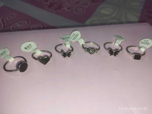 Silver Tone Ring ( Set of 6 )