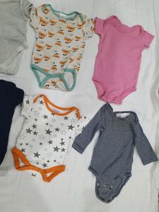 Pack Of 6 Onesies For 0-3 Months Baby (UNISEX)