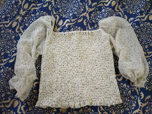 Floral Puff Sleeve Top For Women