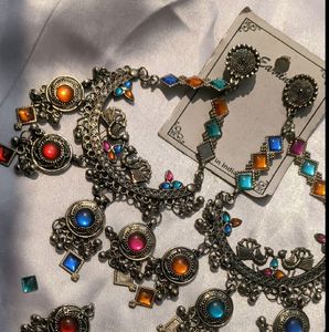Antique Oxidized Earring
