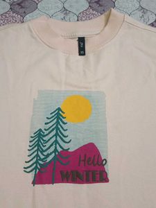 Cute Graphic Print Top