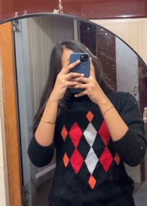 Patterned Knit Sweater