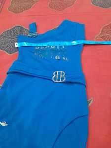 Blue mini dress for little girls