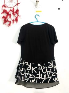 Black &amp; White Print Top