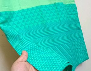 SALE - Rangriti Colourblock V-Neck Green Kurta