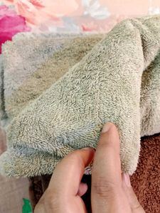 Cotton Bath Towel Set - Brown &amp; Beige