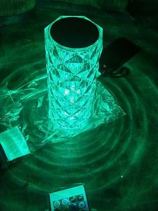 Rose Diamond Table Lamp USB charging Touch Light