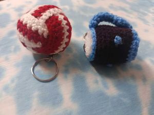 Crochet Combo Pack Of Coffee Mug And Tennis Ball