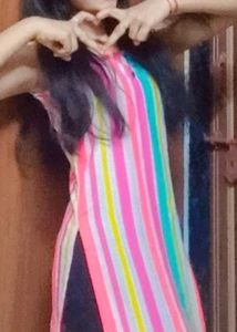 Colorful Striped stitched Kurti
