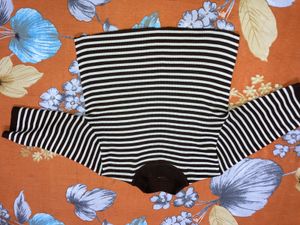 Striped Mock Neck Top
