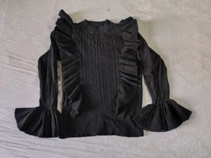 Ruffle Detail Sweater