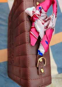 Beautiful Jimmy Choo Brown Bag With Cute Ribbon On