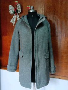 Elegant Grey Wool Coat