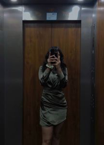 Green Satin Mini Dress