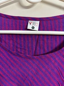 Purple Striped Flared Sleeve Top – Yash Gallery