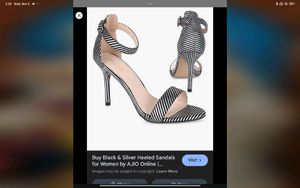 Striped Heeled Sandals