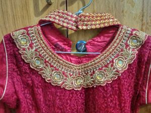 Maroon Anarkali