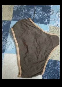 Comfortable Brown &amp; Pink Lace Trim Panties