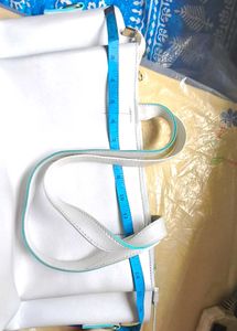 White Sturdy Shoulder Cum Sling Bag