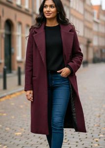 last price/ heavy Burgundy Trench Coat 36-40✓