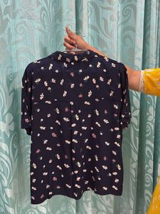 linen top from honey; floral print