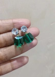 Green Stone Earrings