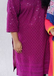 Purple Embellished Tunic