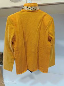 Boys Yellow Embroidered Jacket