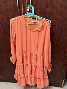A Line Peach Dress