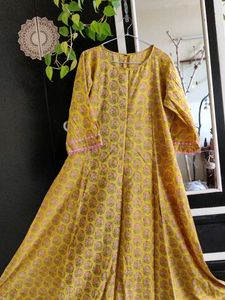 Yellow Floral Print Maxi Dress