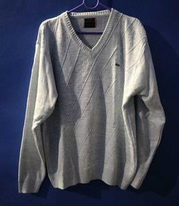 Duke V Neck Sweater Blue
