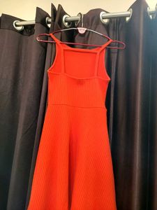 Orange Skater Dress