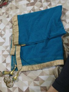 Peacock Green Net Dupatta