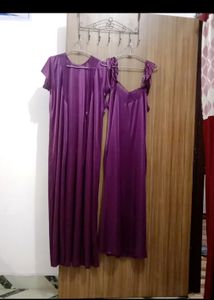 Satin Nighty Purple