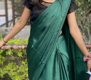 Olive Green Saaree💚