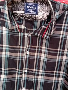 Kraag Plaid Long Sleeve Shirt