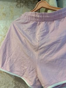 Cute Pink Casual Shorts, Waist- 34