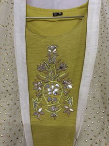 Lime Green Crop Top &amp; Tiered Maxi Skirt