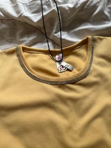Embellished Round Neck Top