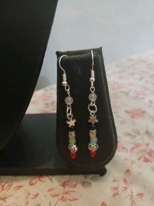 Multi color Beaded Necklace &amp; Earring Set